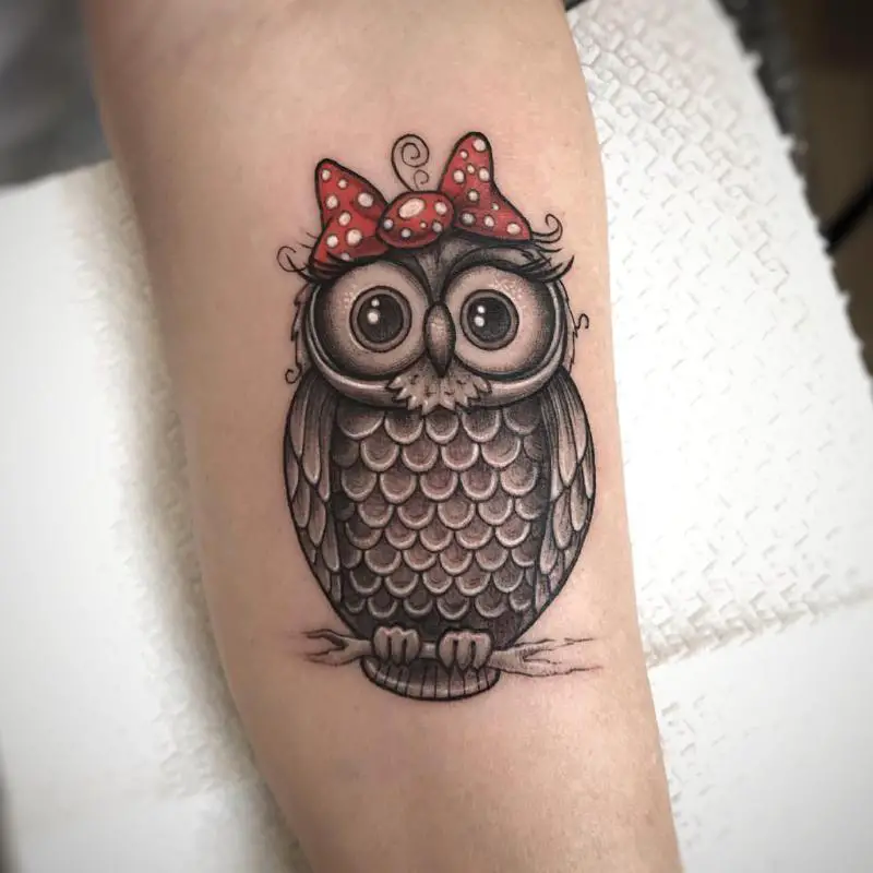 Cartoon Owl Tattoo 1