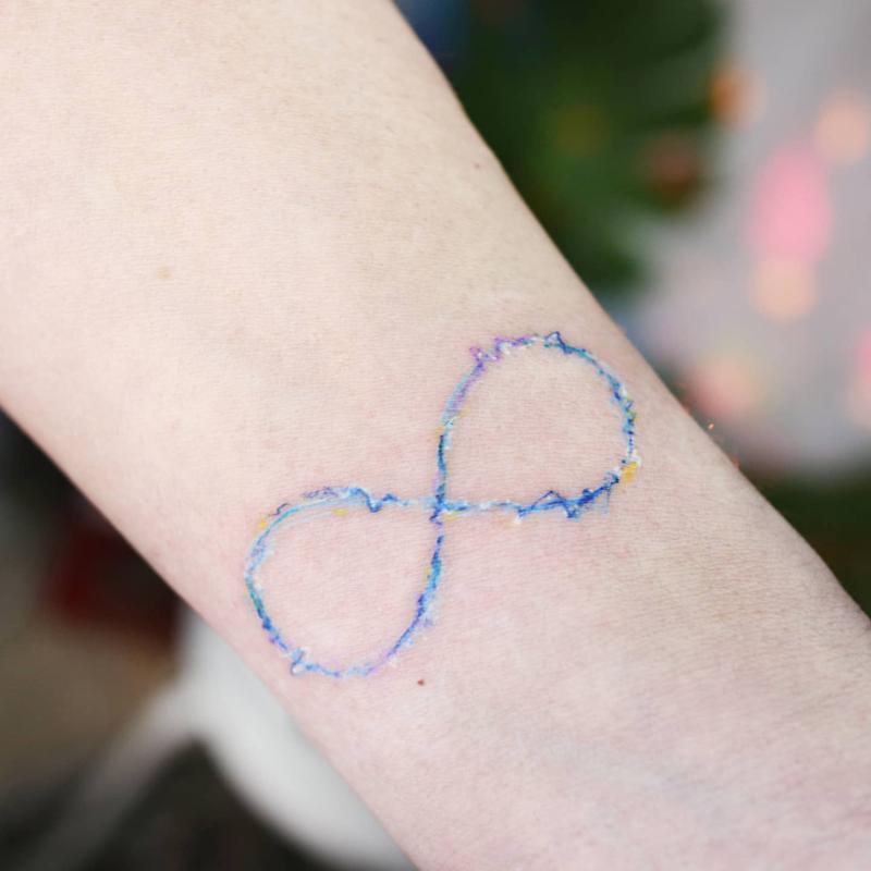 Colored Infinity Symbol Tattoos 1