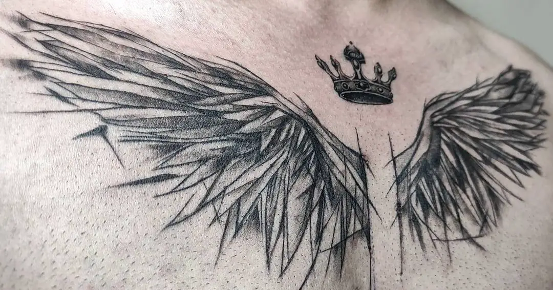 Crown & Wings Tattoo