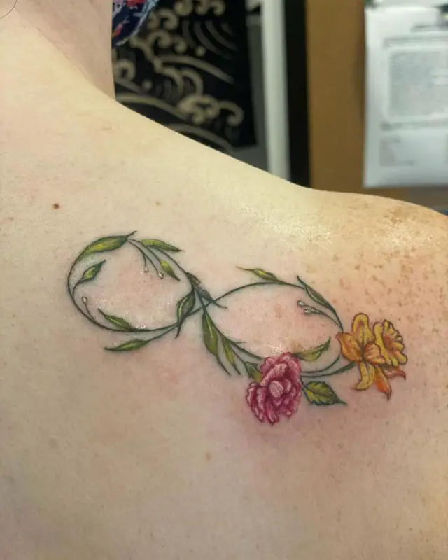 Floral Infinity Tattoo 1