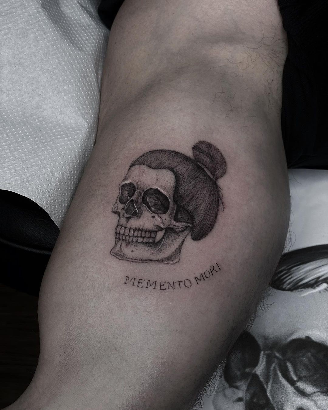 Funny Skull Memento Mori Tattoo