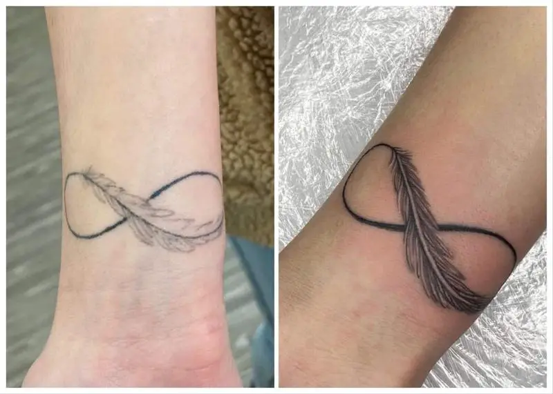 Infinity Symbol with Feathers 1