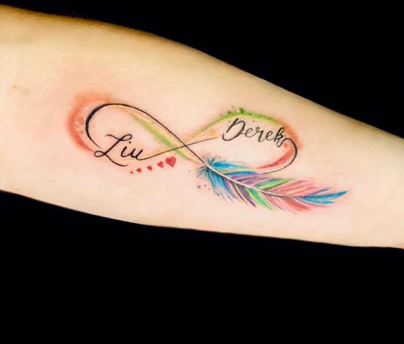 ZZEBRA Love Infinity Symbol Waterproof Temporary Tattoos Mens Women Body  Arm Art Sticker Couple Fake Tattoo Kit Sleeve Tips Tools : Amazon.in: Beauty