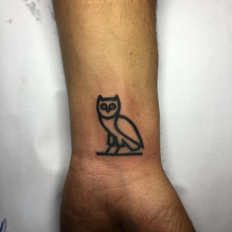 Minimalist Owl Tattoo 3