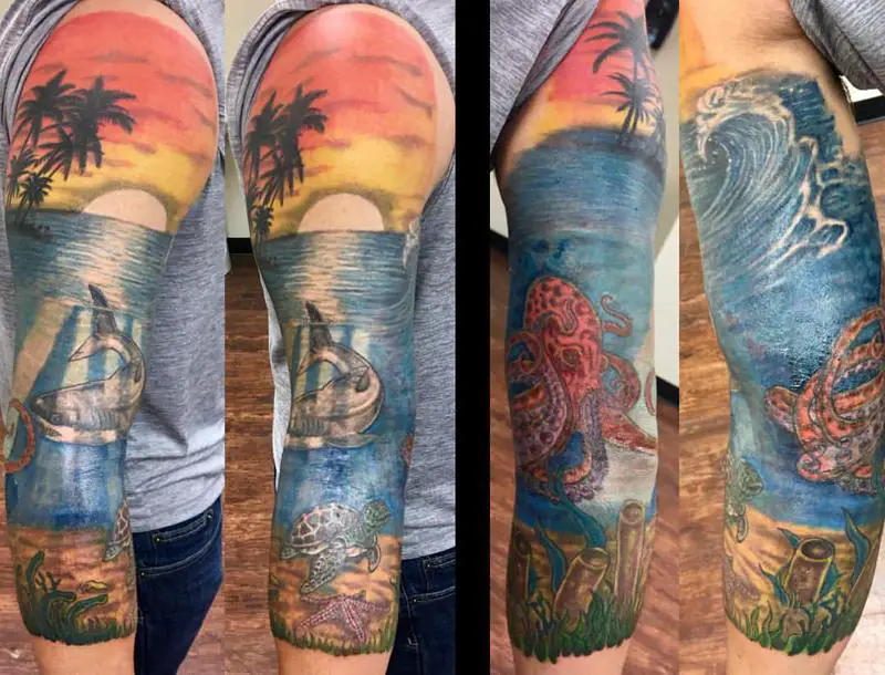 Ocean Sleeve Tattoo 2