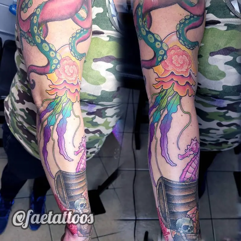 Ocean Sleeve Tattoo 3