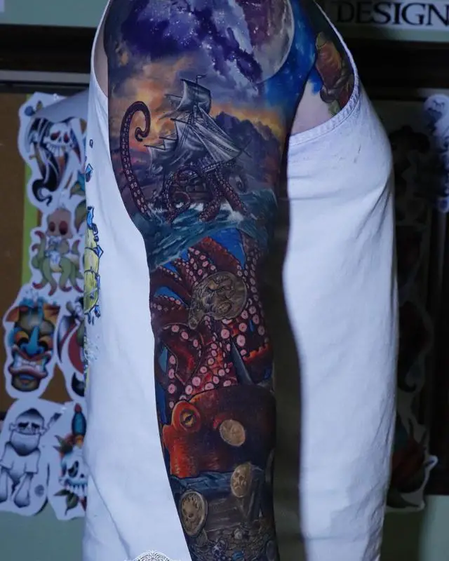 Ocean Sleeve Tattoo 4