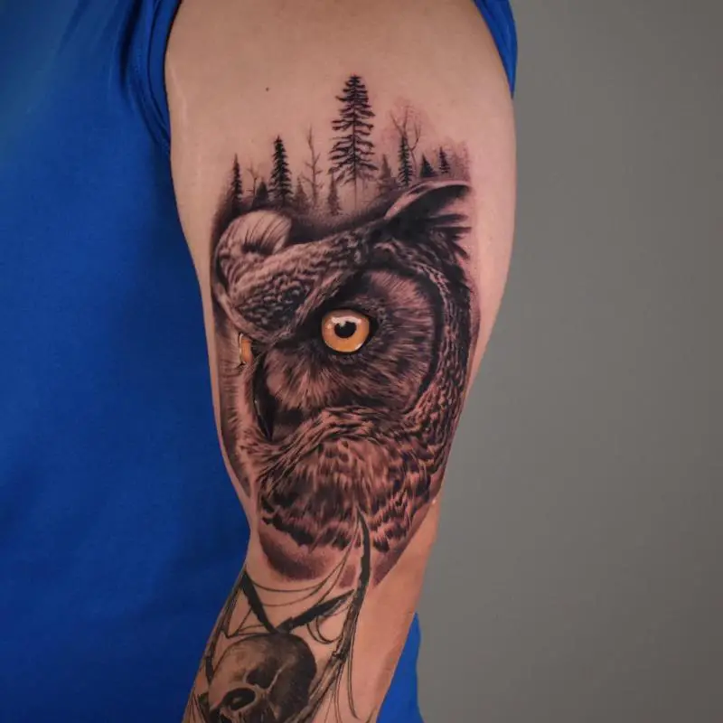 Realism Owl Tattoo 2