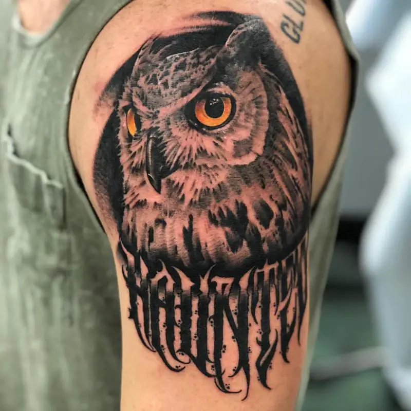 Realism Owl Tattoo 3