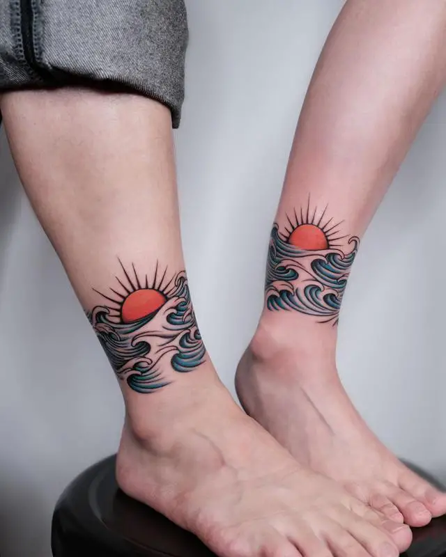 Sun And Ocean Tattoo 1