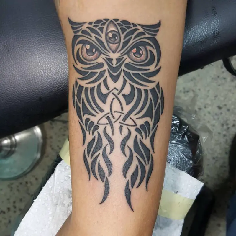 Татуировка Племенной Совы 2