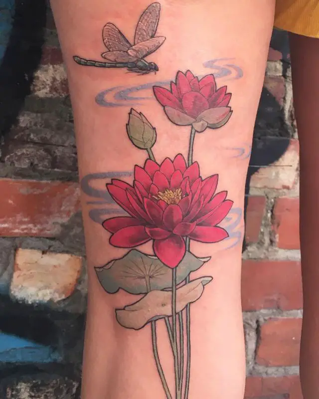 water lilies front by Dana Helmuth: TattooNOW