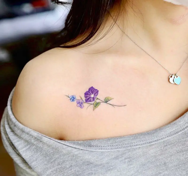 Buy Butterfly and Morning Glory Flower Temporary Tattoo Butterfly Online in  India  Etsy
