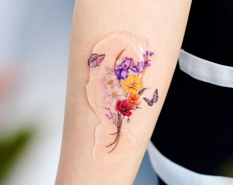 The Cutest Flower Tattoo Designs 1