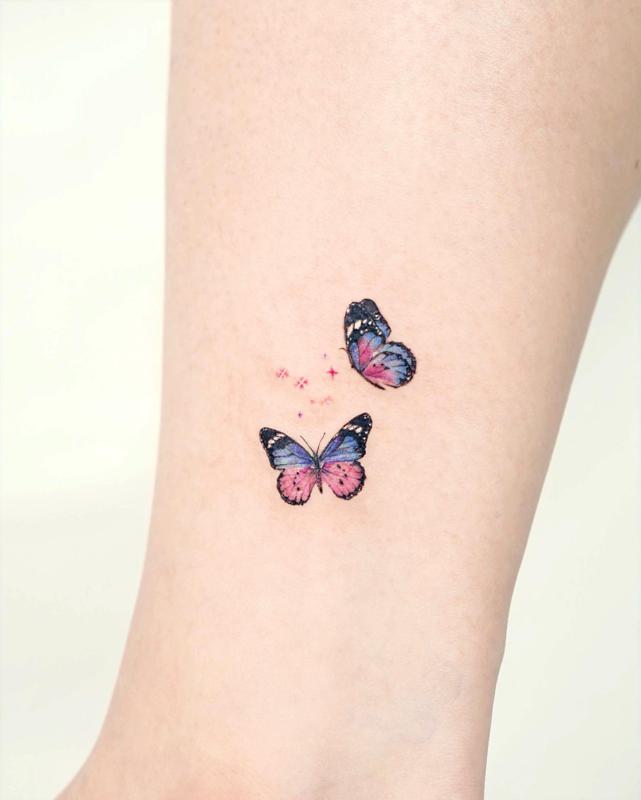 Butterfly/caterpillar tattoo design 1