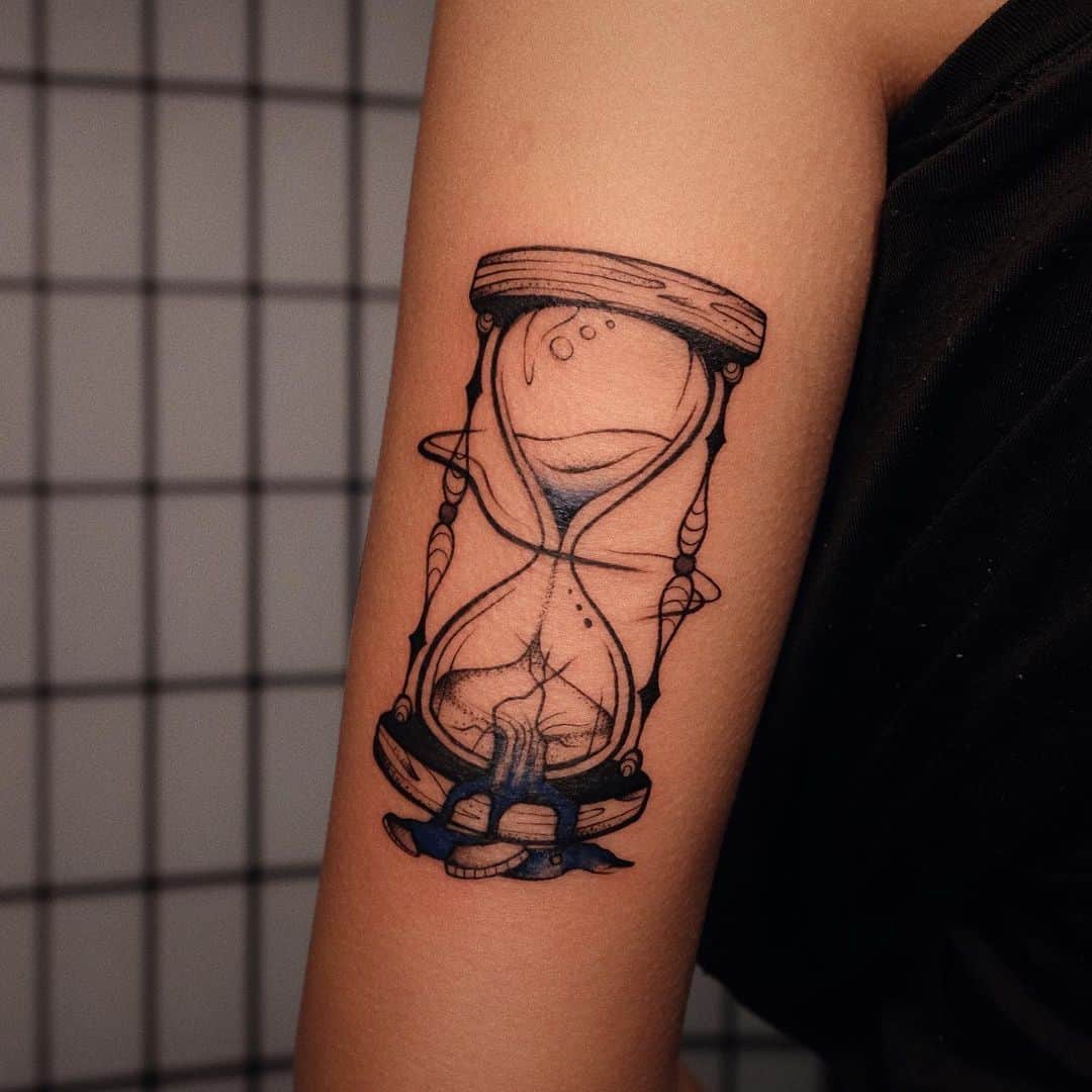 Broken Hourglass Tattoo