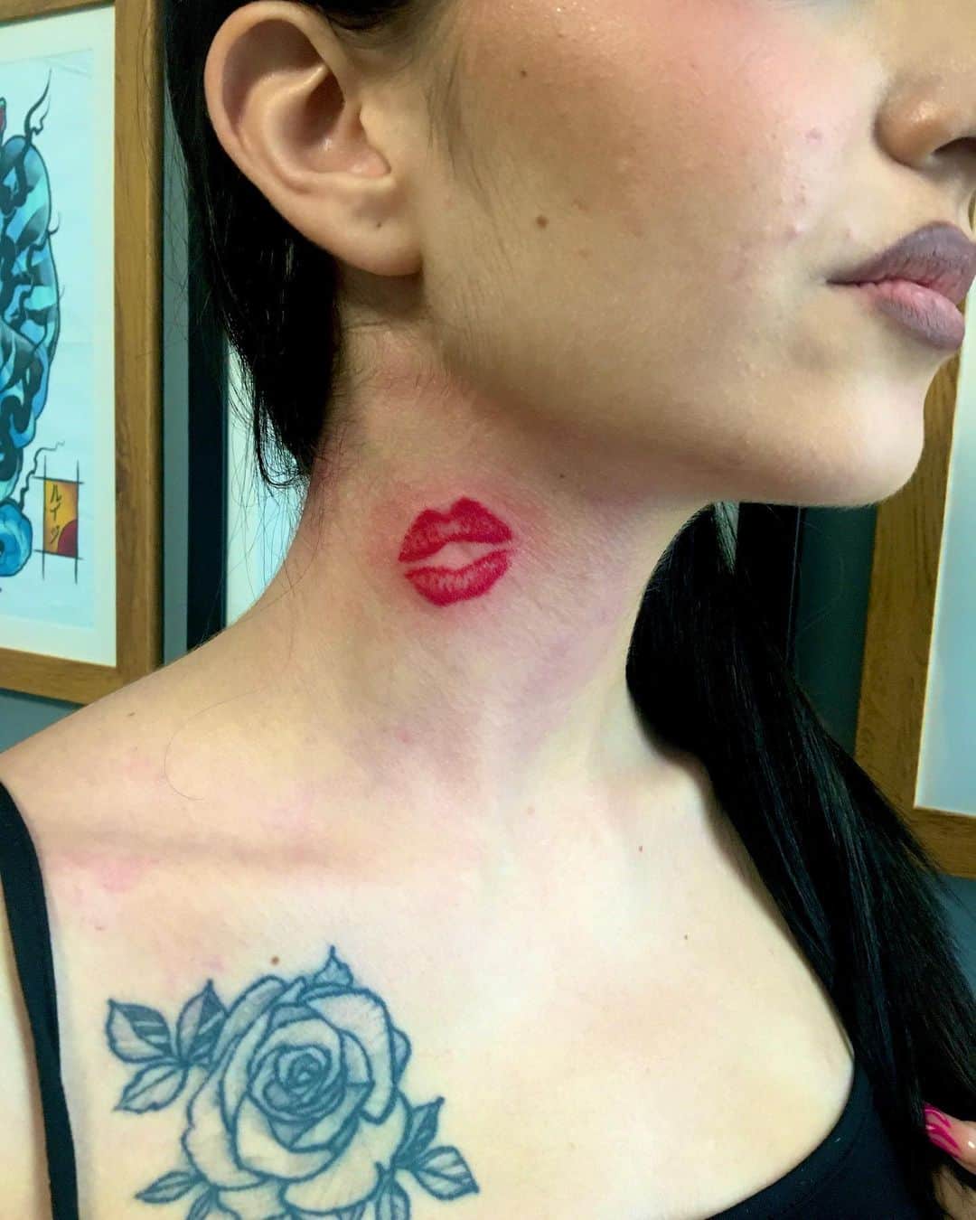 9x Lips Kiss Skull Paw Star Lipstick Temporary Tattoo Women Girl Arm Hand  Neck